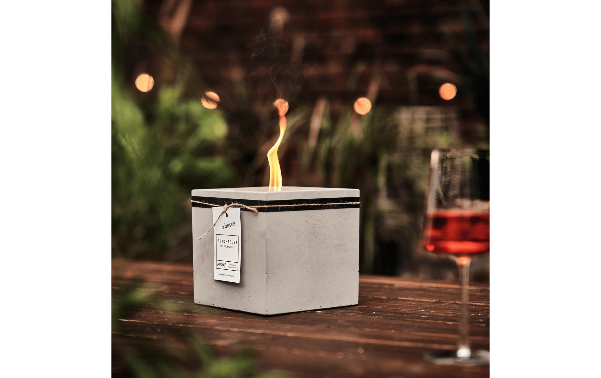 Beske Betonfeuer – Beton, Grau – Ø 28,3 × 11 cm