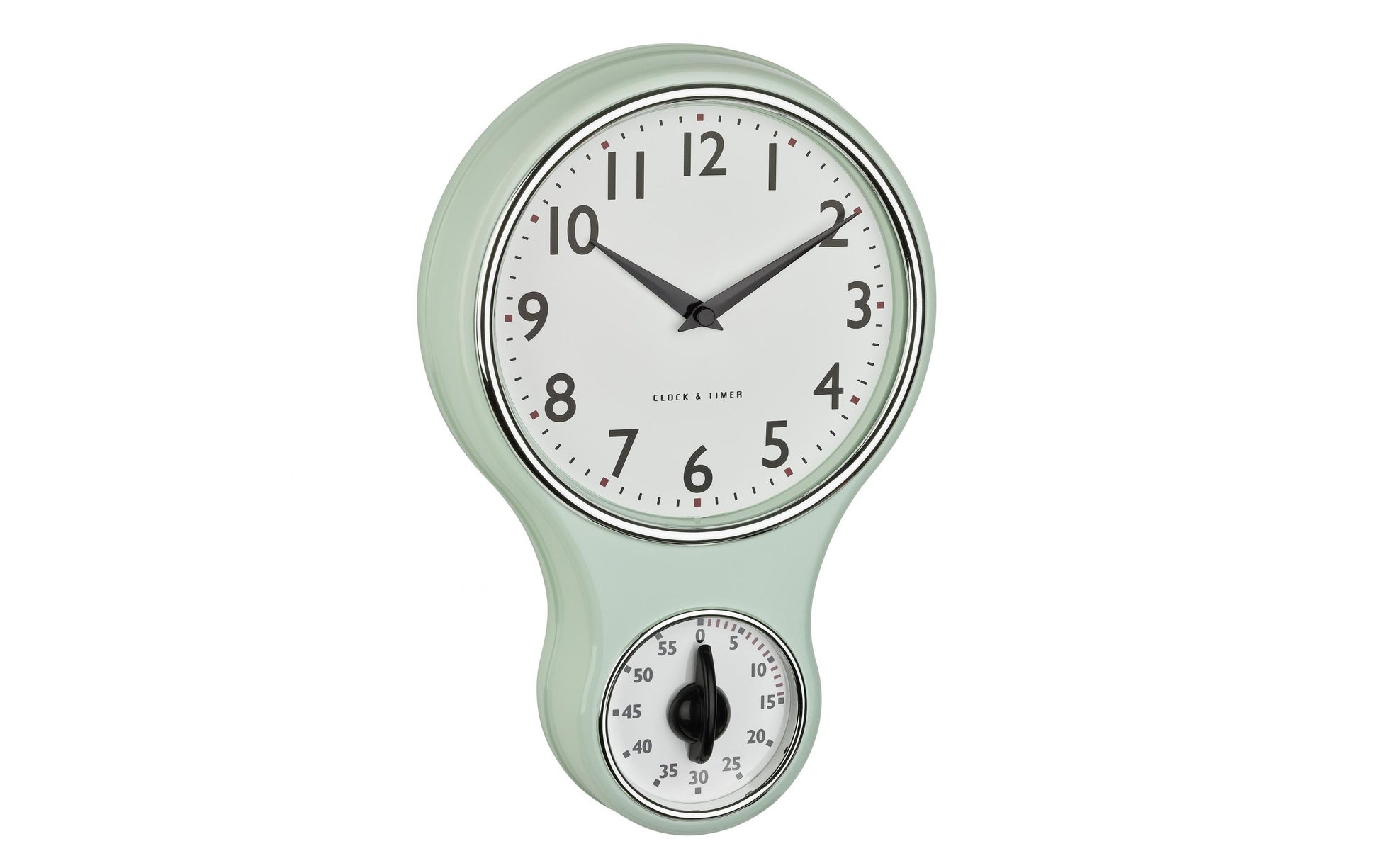 TFA-Dostmann TFA Dostmann Wanduhr – Analog, Ø 30 cm, mint, Kunststoff