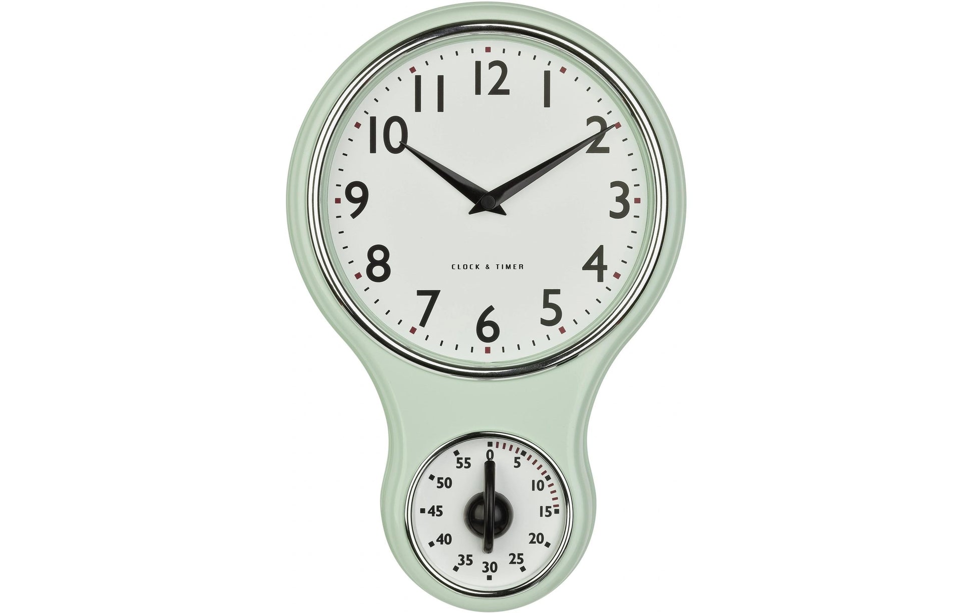 TFA-Dostmann TFA Dostmann Wanduhr – Analog, Ø 30 cm, mint, Kunststoff