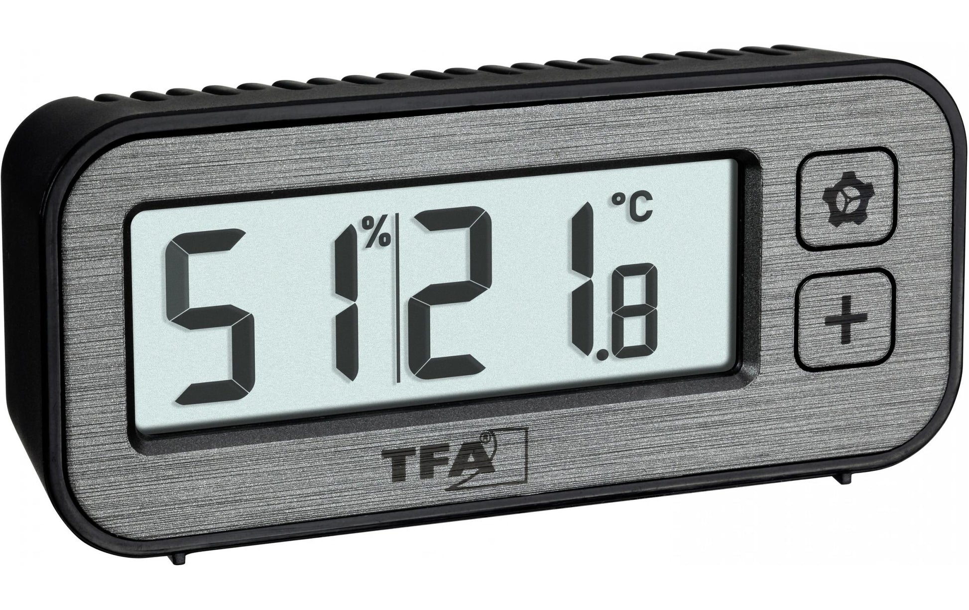 TFA-Dostmann TFA Dostmann Digitalwecker – Funk, 2,5 × 3,8 × 8,4 cm, grau