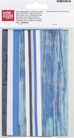 KNORR prandell Verzierwachs, Blau, 175 × 80 × 0,5 mm, 4 Stk., Art.-Nr. 218308200