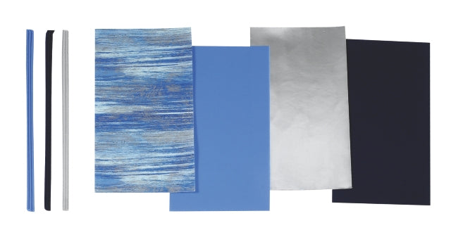 KNORR prandell Verzierwachs, Blau, 175 × 80 × 0,5 mm, 4 Stk., Art.-Nr. 218308200