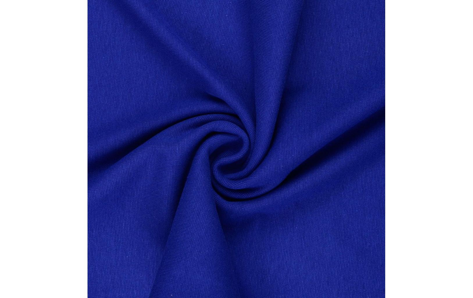 Stoffe Dekostoff – French Terry, Elasthan, Blau, 150 × 100 cm