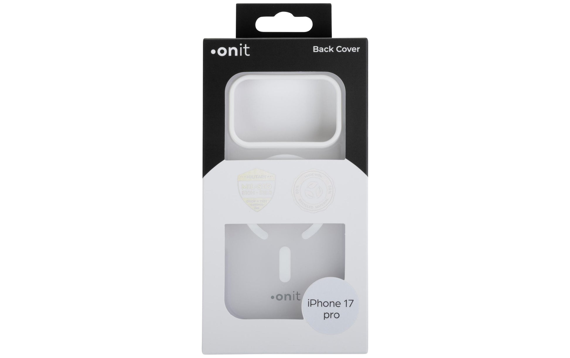 Onit Mill.Std. Backcover – für Apple iPhone 17 Pro, MagSafe, TPU, Weiss matt, bis 3 m Sturzsicher