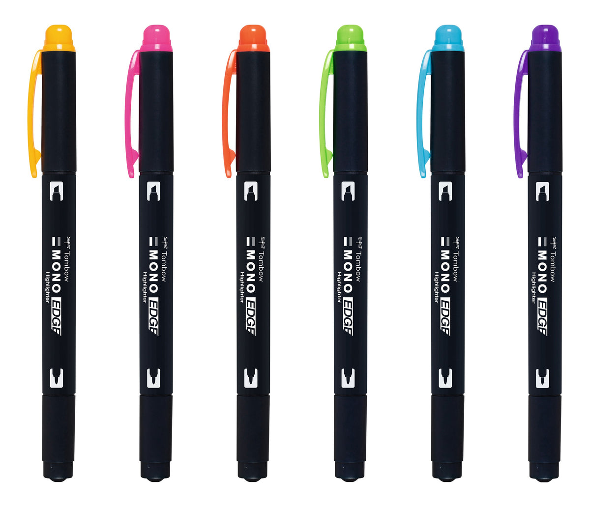Tombow MONO edge Textmarker – Farben: Pink/Grün/Koralle, Keil/Fein 3,8/0,8 mm, schnelltrocknend