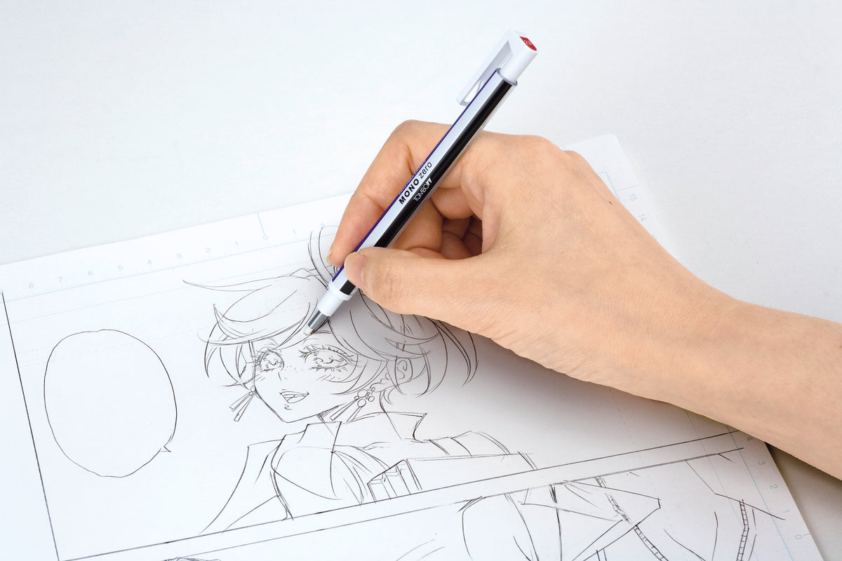 Tombow Radierstift Mono Zero Rund – nachfüllbar, Ø 2,3 mm, kühles Flieder