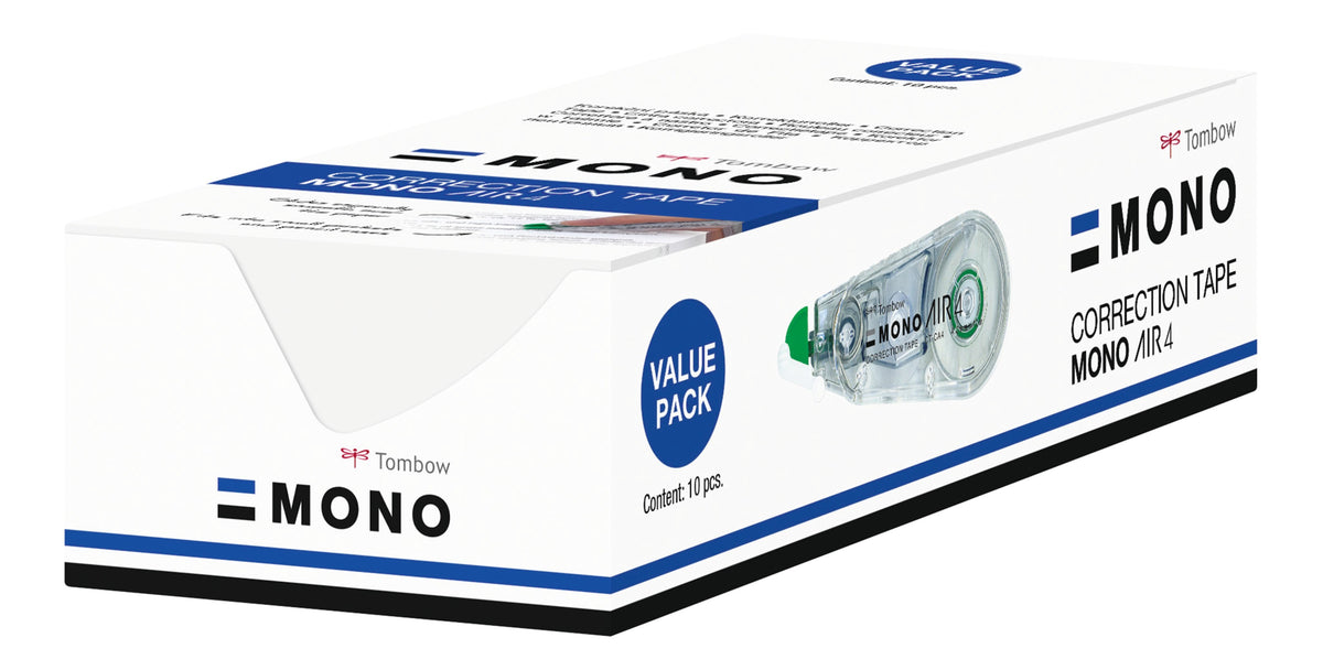 Tombow MONO air 4 Korrekturroller 4,2 mm × 10 m – 10er Pack