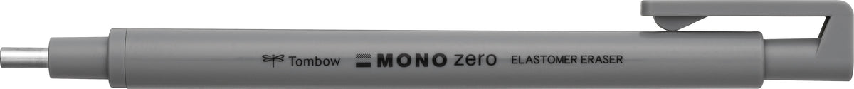 Tombow Radierstift Mono Zero Rund – nachfüllbar, Ø 2,5 mm, wolkengrau