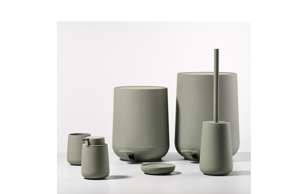 Zone Denmark WC-Bürstenset – Steingut, Grün, H 37 cm, Ø 10,3 cm
