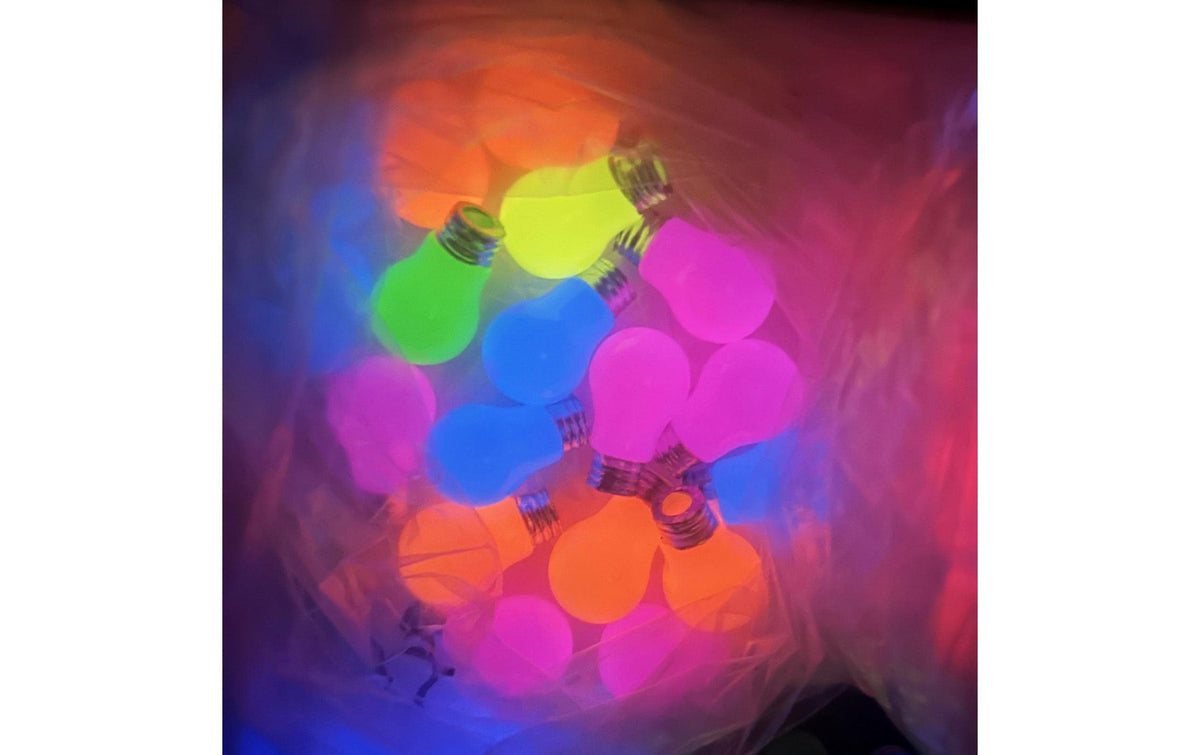 Trendform Bulb Haftmagnete – Ø 19 mm – 5 Stück, Kunstharz/Neodym, mehrfarbig, leuchtet im Dunkeln