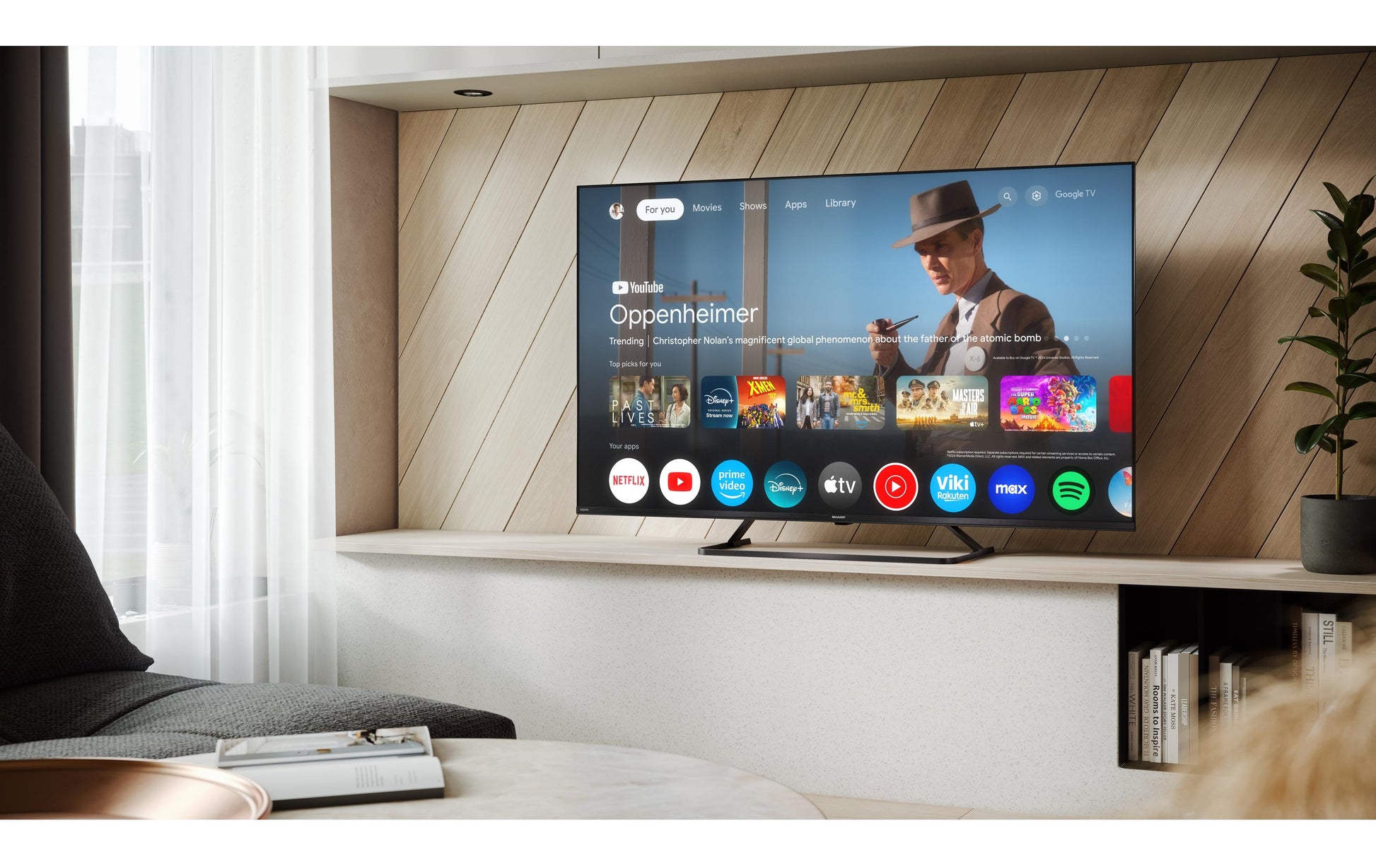 Sharp 55HP6265E – 55" TV – 4K UHD – QLED – Google TV – 60 Hz – Dolby Vision