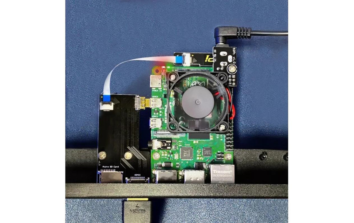 Raspberry Pi 19 Server Rack H1 – Montagehalterung – für bis zu 4×Raspberry Pi 5, Schwarz