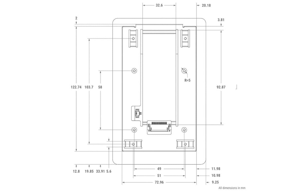 Raspberry Pi Touchscreen V2 – Touch-Monitor 5,0" – 720 × 1280, IPS, DSI