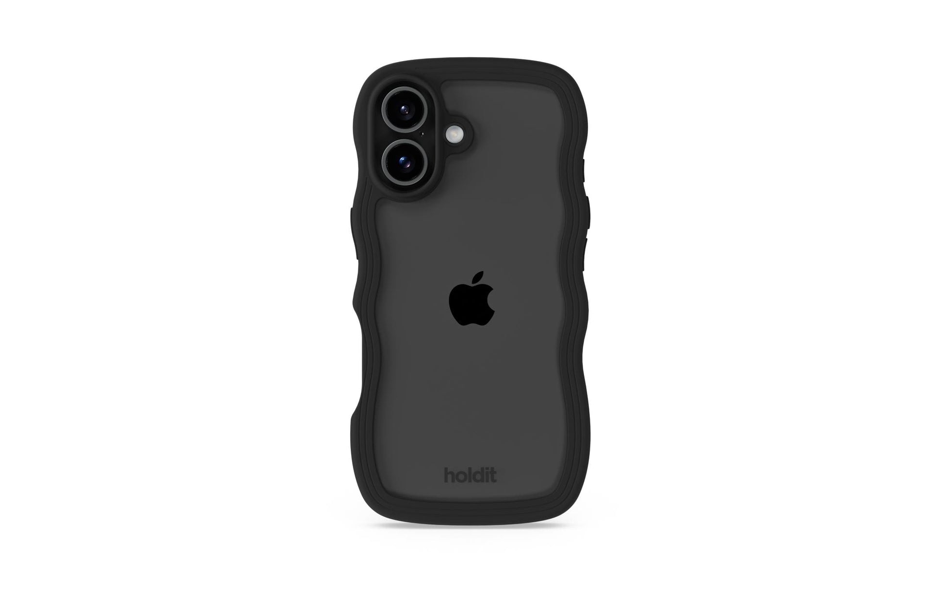 HoldIt Backcover Wavy – für Apple iPhone 17 – schwarz/transparent – TPU