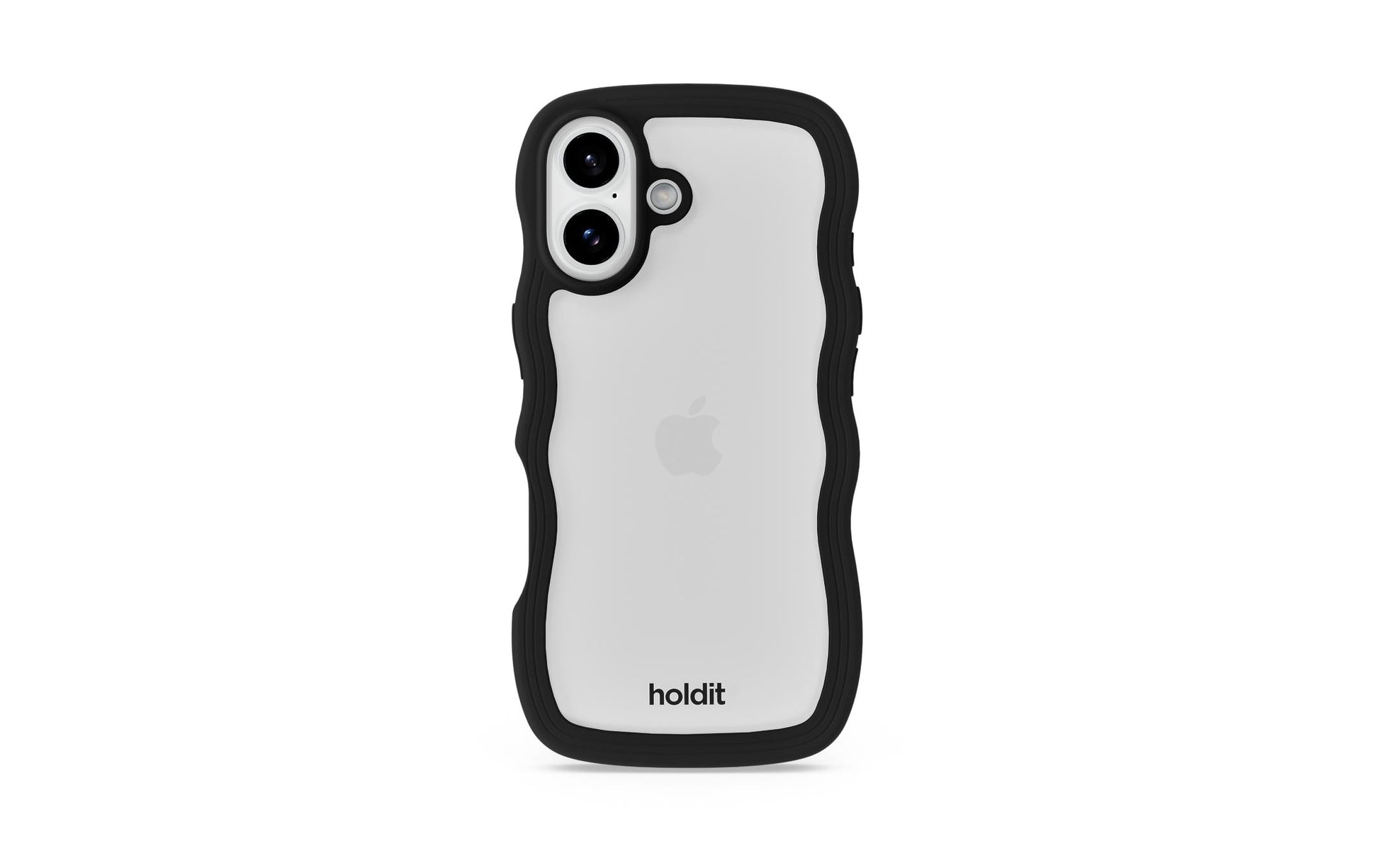 HoldIt Backcover Wavy – für Apple iPhone 17 – schwarz/transparent – TPU