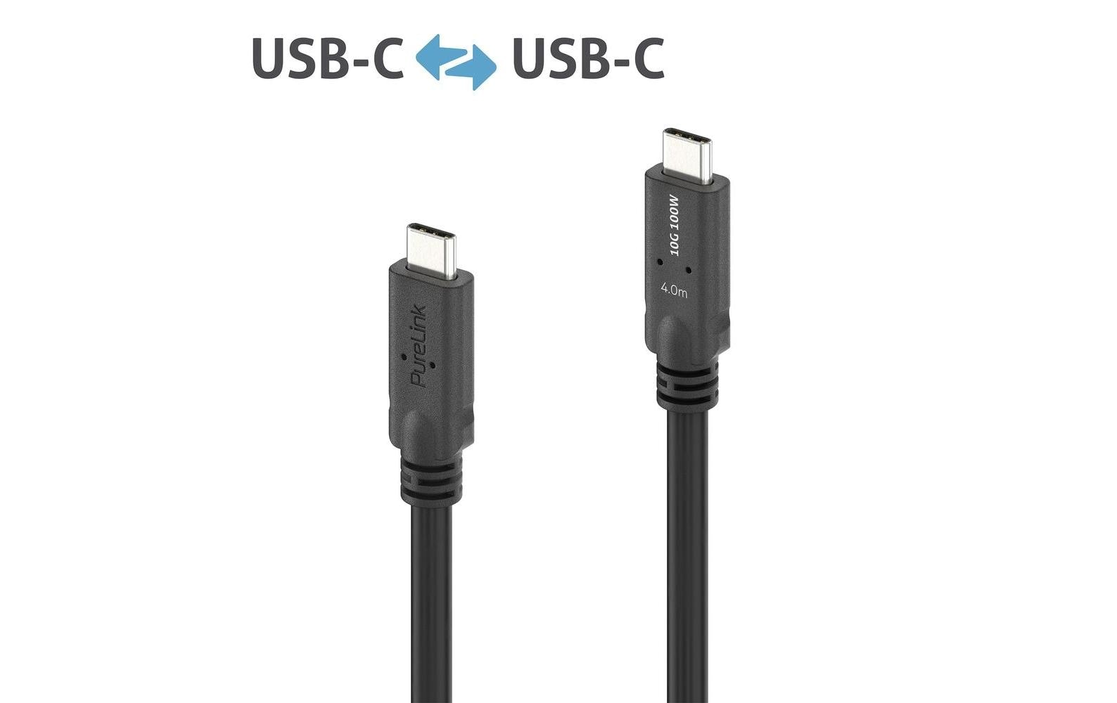 PureLink USB-Kabel, USB-C zu USB-C, 4 m, USB 3, Lade-/Datenkabel