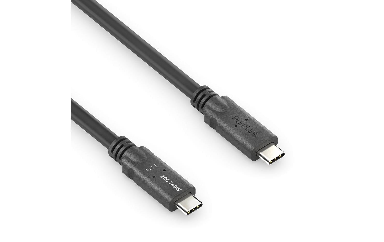PureLink USB-Kabel, USB-C zu USB-C, 1,5 m, USB4, Lade-/Datenkabel