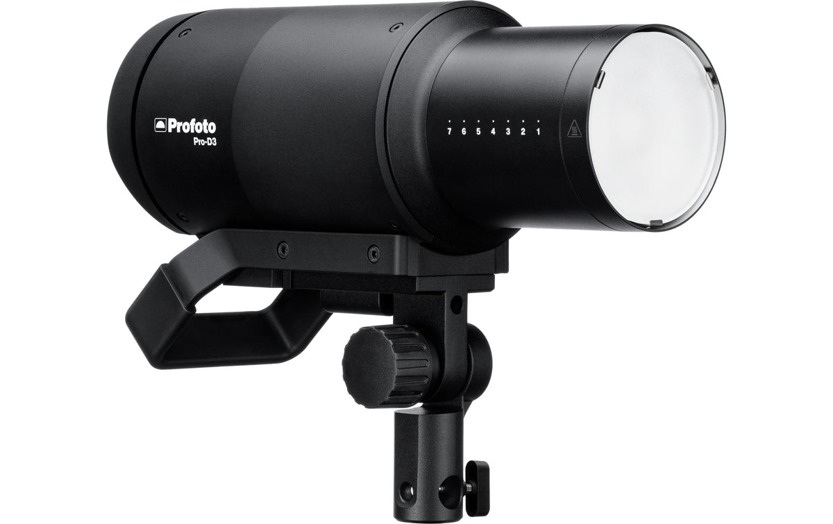Profoto Pro-D3 1250 Studioblitz – 1250 Ws, Leitzahl 112, 1/1400 s – 6300 K – Schwarz – für Profoto