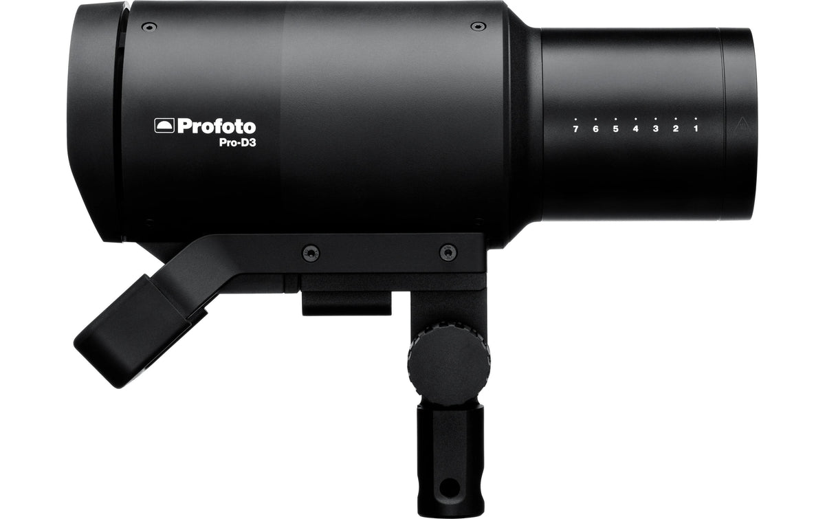 Profoto Pro-D3 1250 Studioblitz – 1250 Ws, Leitzahl 112, 1/1400 s – 6300 K – Schwarz – für Profoto