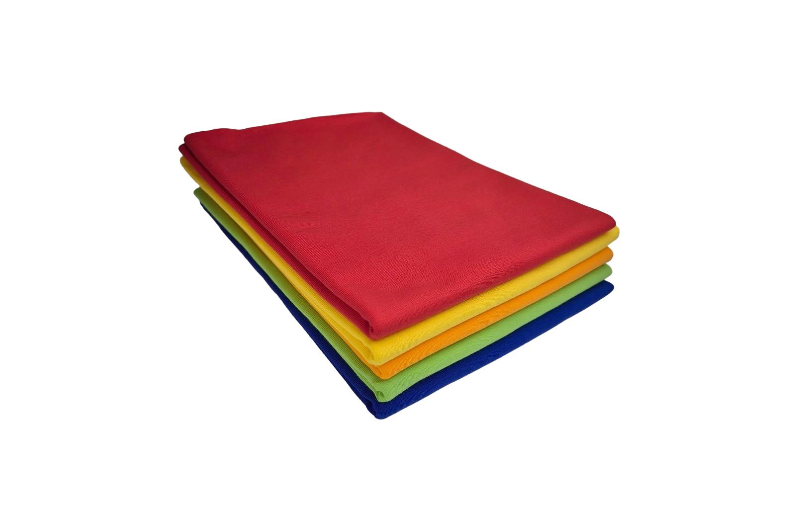 Stoffe Dekostoff – Jersey (Elasthan), Mehrfarbig, 148 × 50 cm, 5 Stk., je 0,5 m