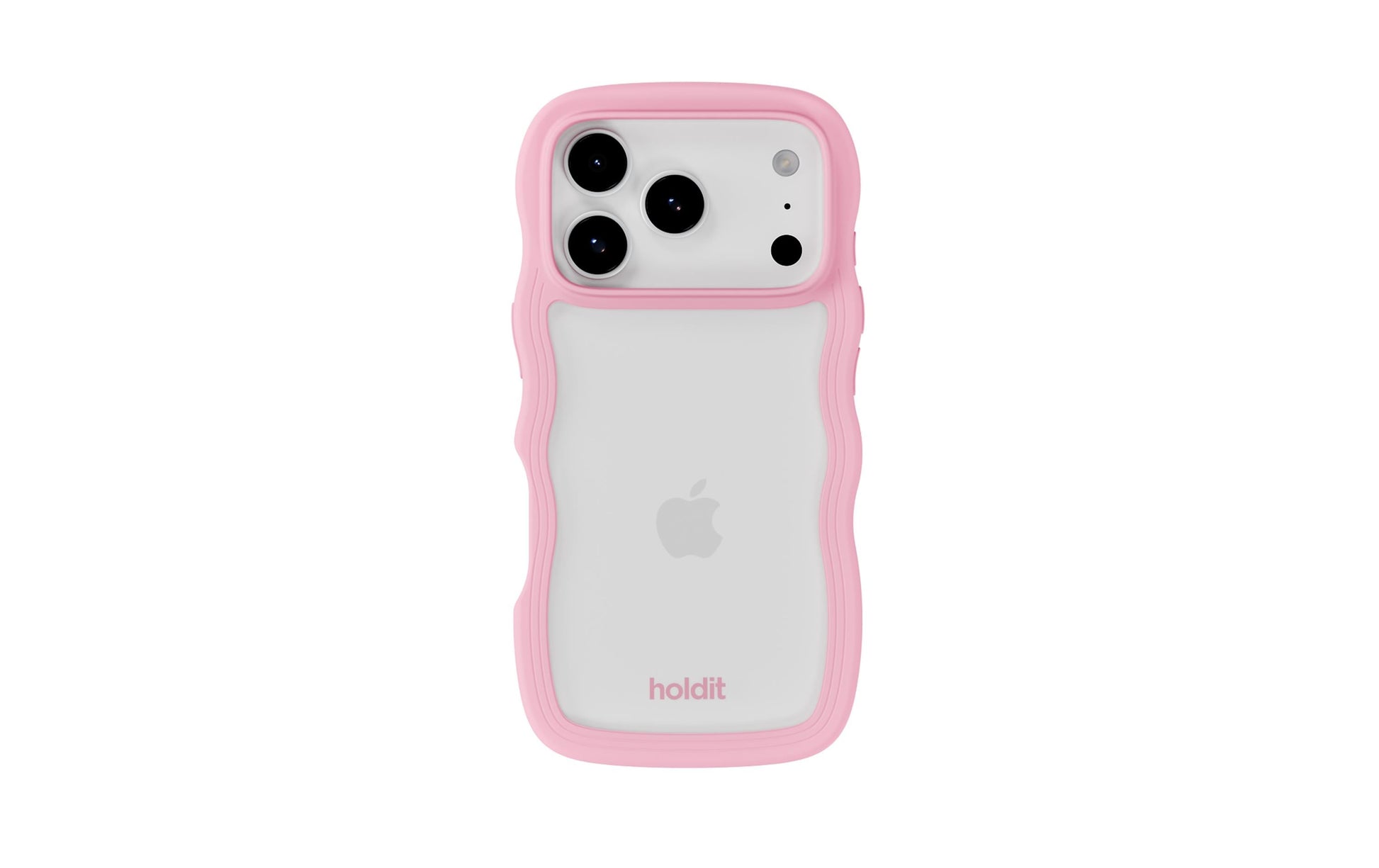 Holdit – Backcover Wavy – für Apple iPhone 17 Pro Max – rosa/transparent – TPU