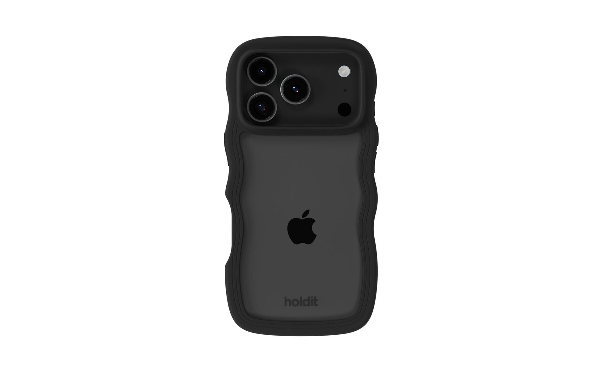 HoldIt Backcover Wavy – für Apple iPhone 17 Pro Max – schwarz/transparent – TPU
