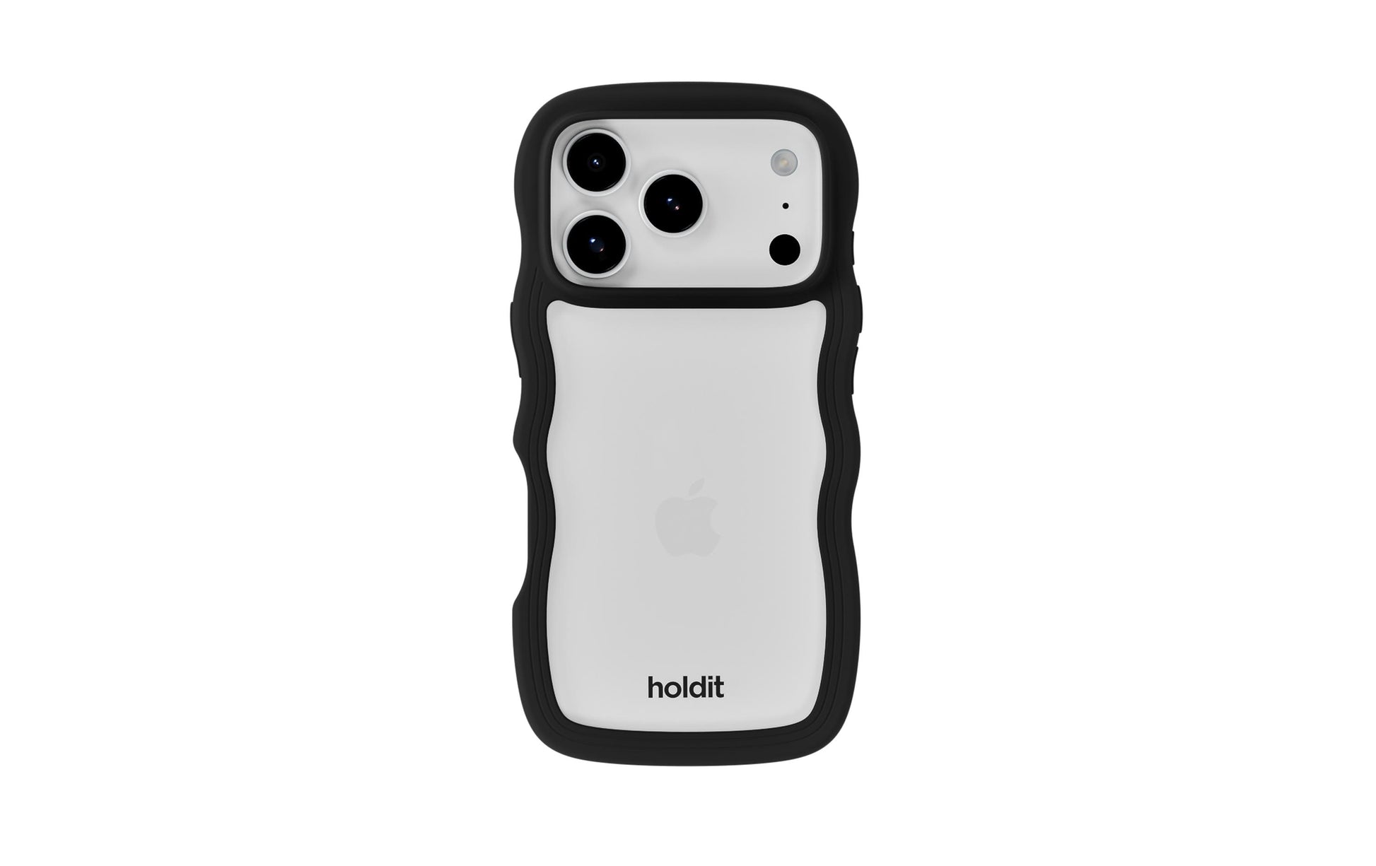 HoldIt Backcover Wavy – für Apple iPhone 17 Pro Max – schwarz/transparent – TPU