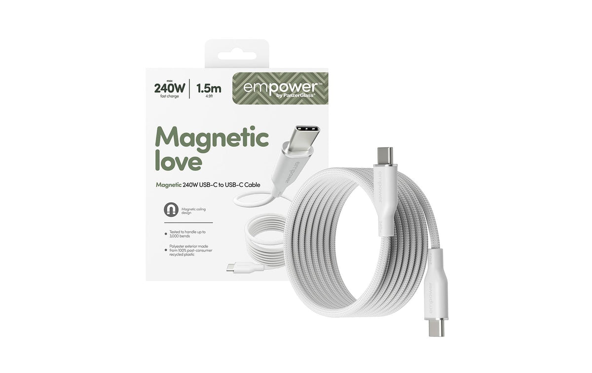 PanzerGlass USB-Kabel, USB-C zu USB-C, 1,5 m, USB 2.0, Lade-/Datenkabel