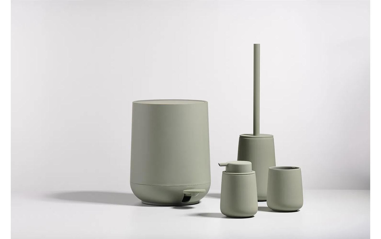 Zone Denmark Zahnbürstenhalter Nova One – Ø8×10 cm, Steingut, Grün