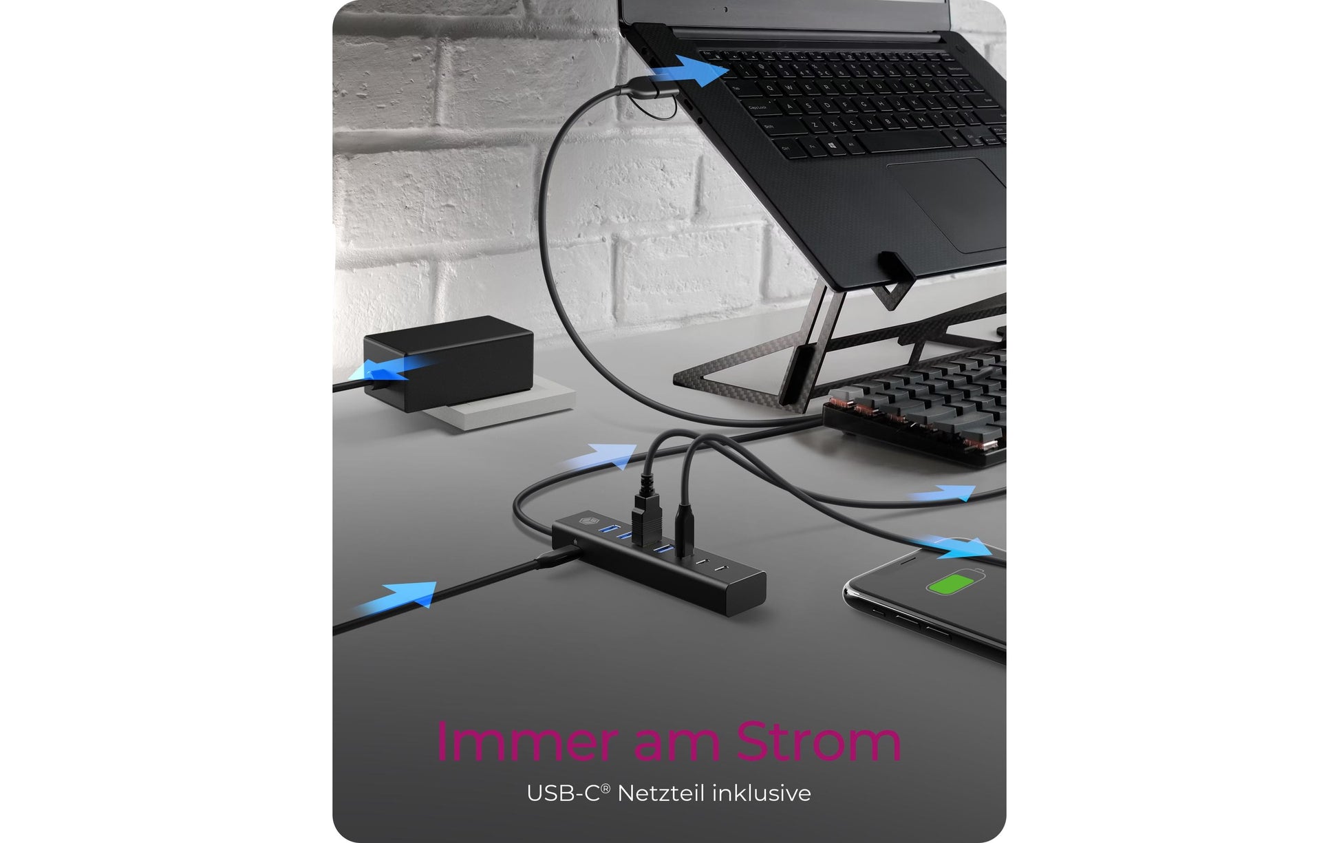 ICY BOX IB-HUB1737-C3 USB-Hub – USB-C, 4× USB-A, 3× USB-C, für Windows