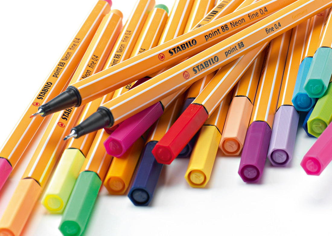 STABILO point 88 Fineliner – 3 Stk., 0,4 mm, schwarz, belüftete Kappe
