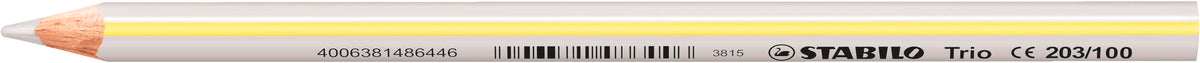 STABILO Buntstifte Trio Dick – Jumbo, Dreikant, Minen-Ø 4,2 mm, Einzelstift Titanweiss