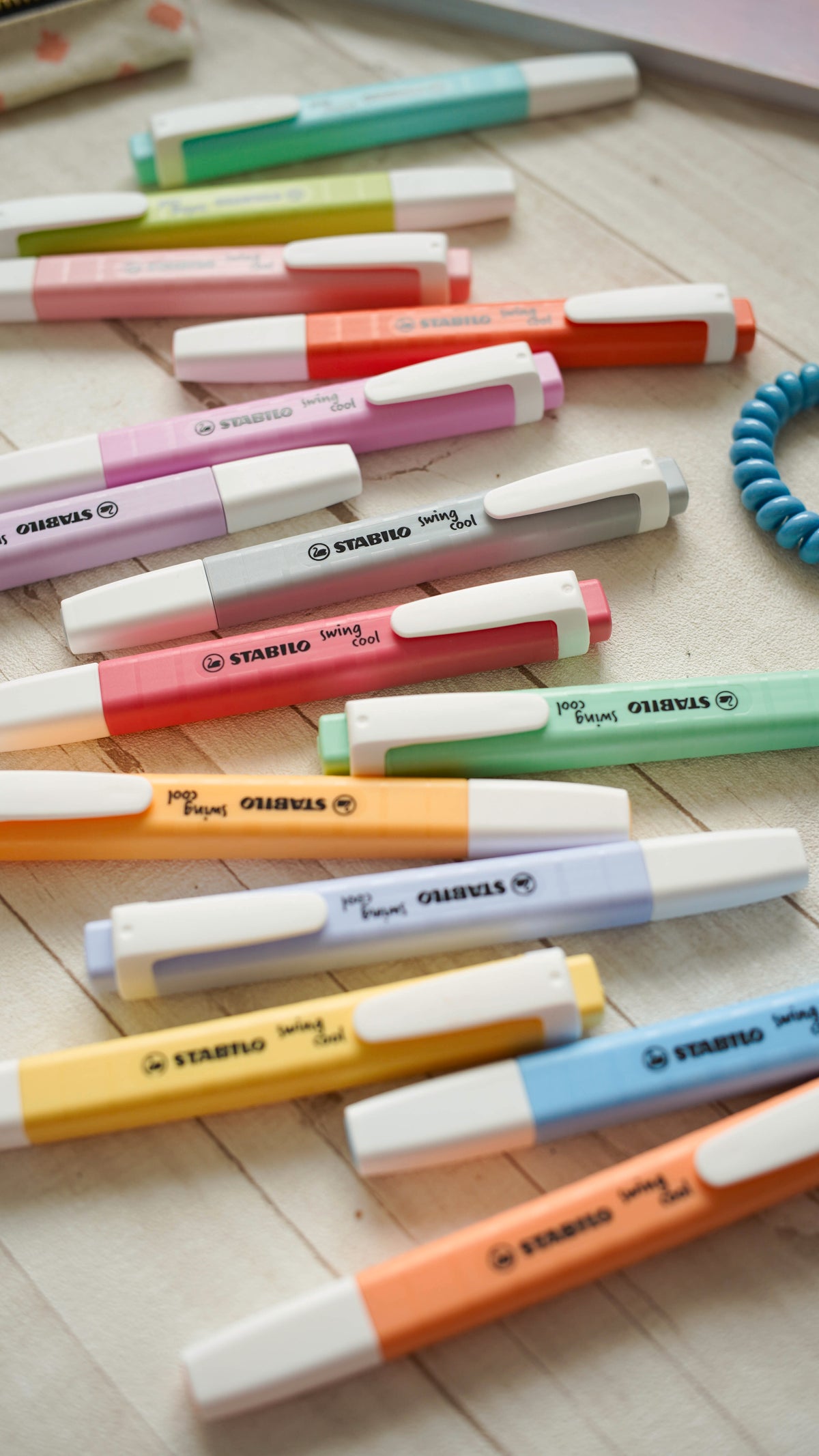 STABILO Swing Cool Pastel Textmarker – Farben sortiert, Keilspitze 1–4 mm