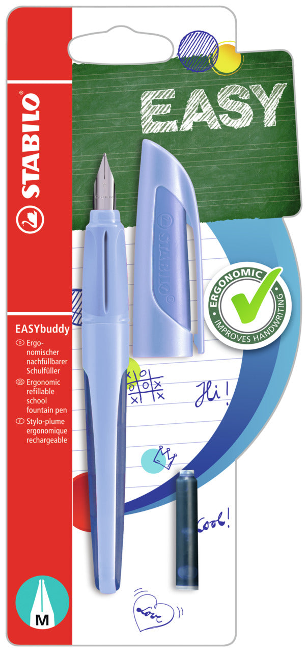 STABILO EASYbuddy – Füllfederhalter – M – Pastellblau