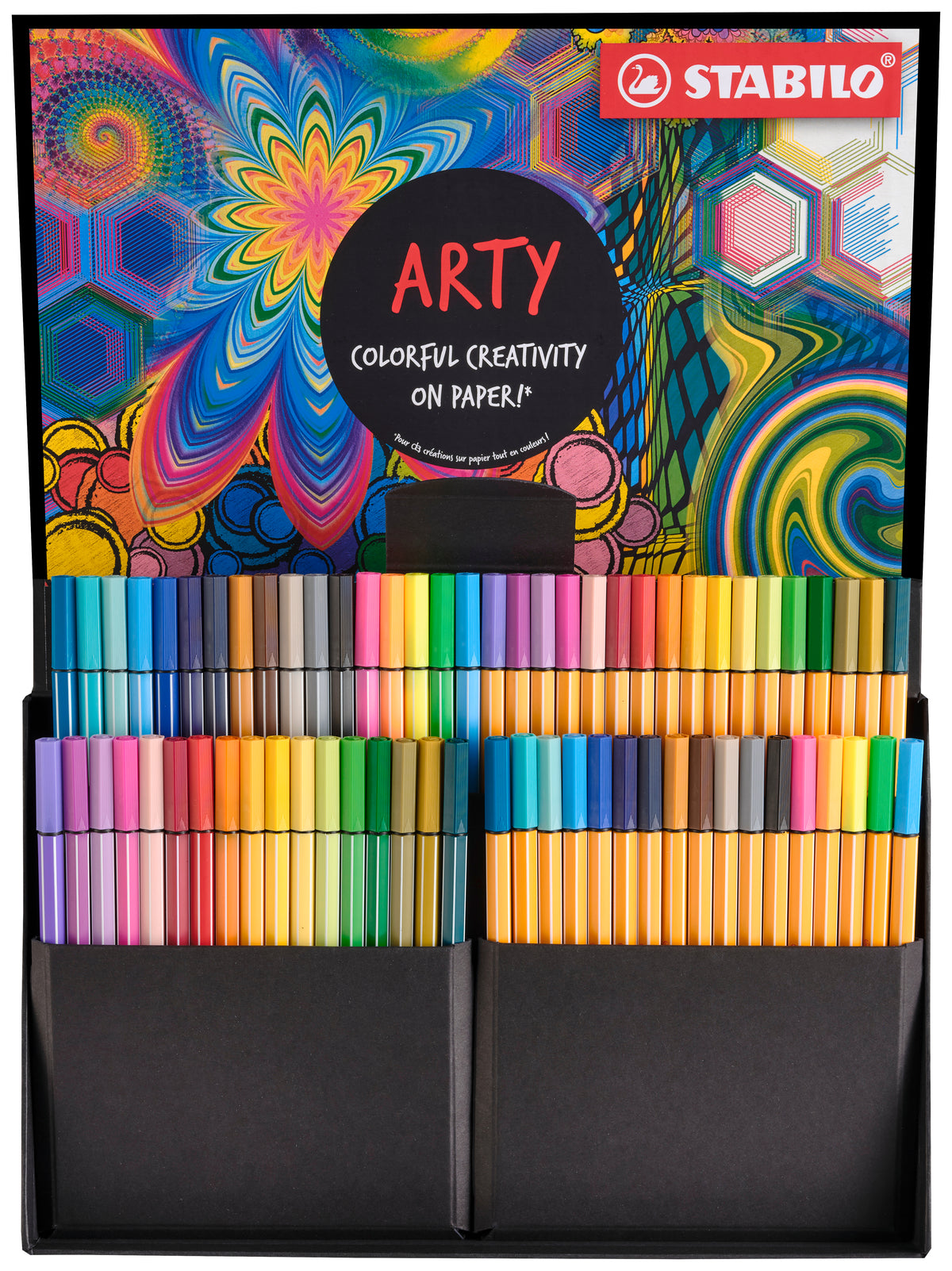 STABILO Pen68 & Point 88 Filzstifte, Arty – Rundspitze, Feine Spitze, 1 mm, 0,4 mm, wasserbasiert, 68 Farben