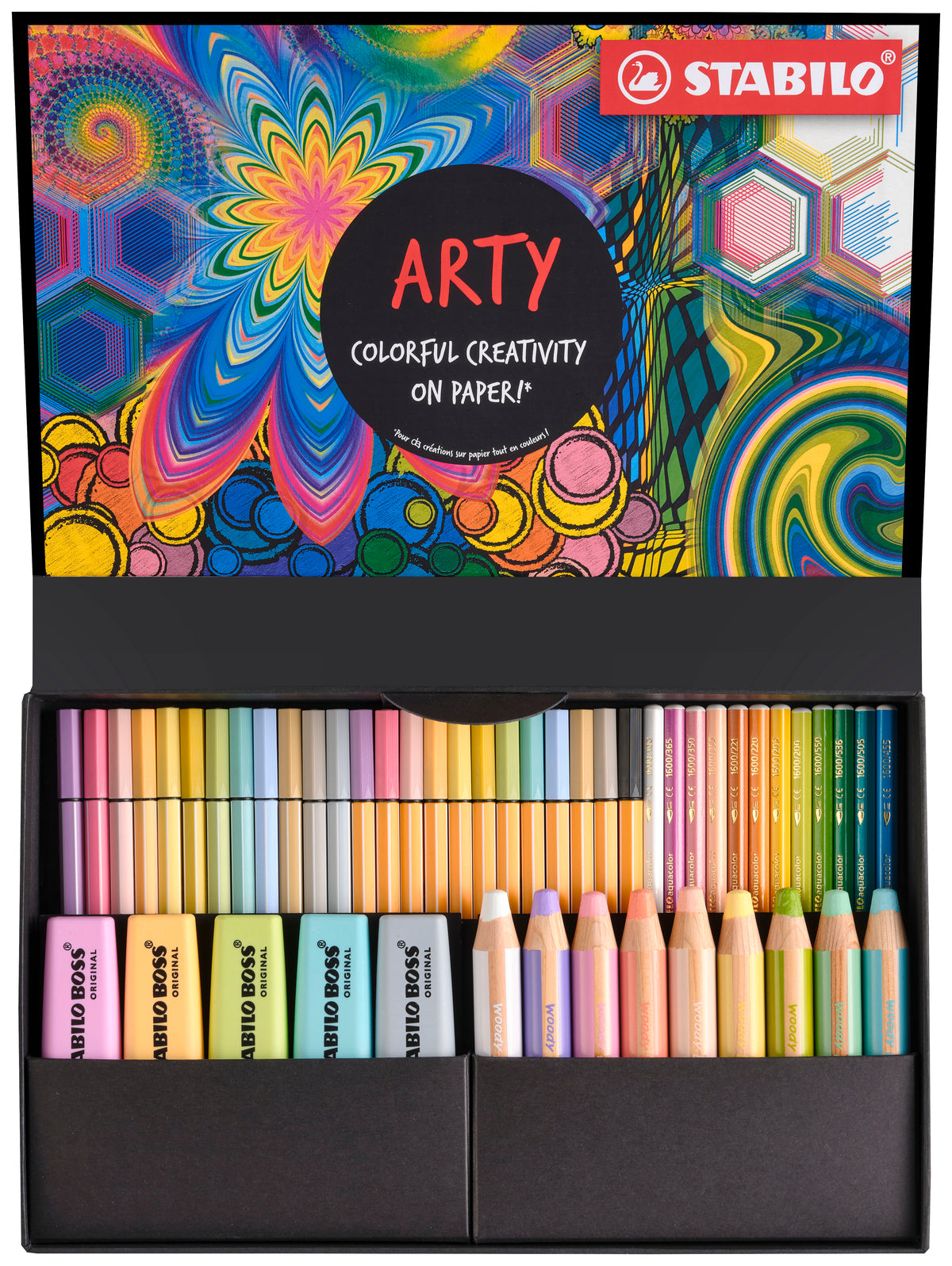 STABILO 50-teiliges Mixed Pastell Arty Set – Zeichen-/Lettering-Set – 50-teilig – ab 3 Jahren