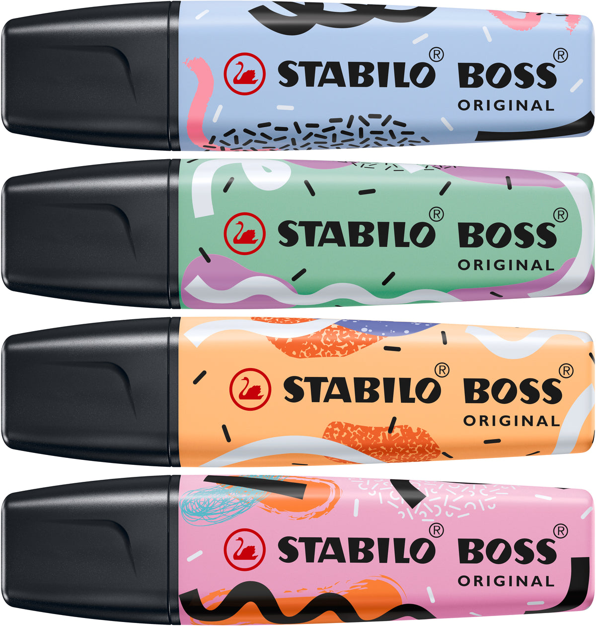 STABILO BOSS by Ju Textmarker Mini – 30er Set, Farben: Blau/Minze/Orange …, Keilspitze 2–5 mm