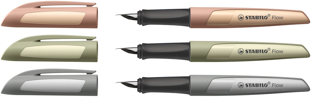 STABILO Flow Füller Monochrom – Füllfederhalter – M – farbig sortiert – 16er Pack