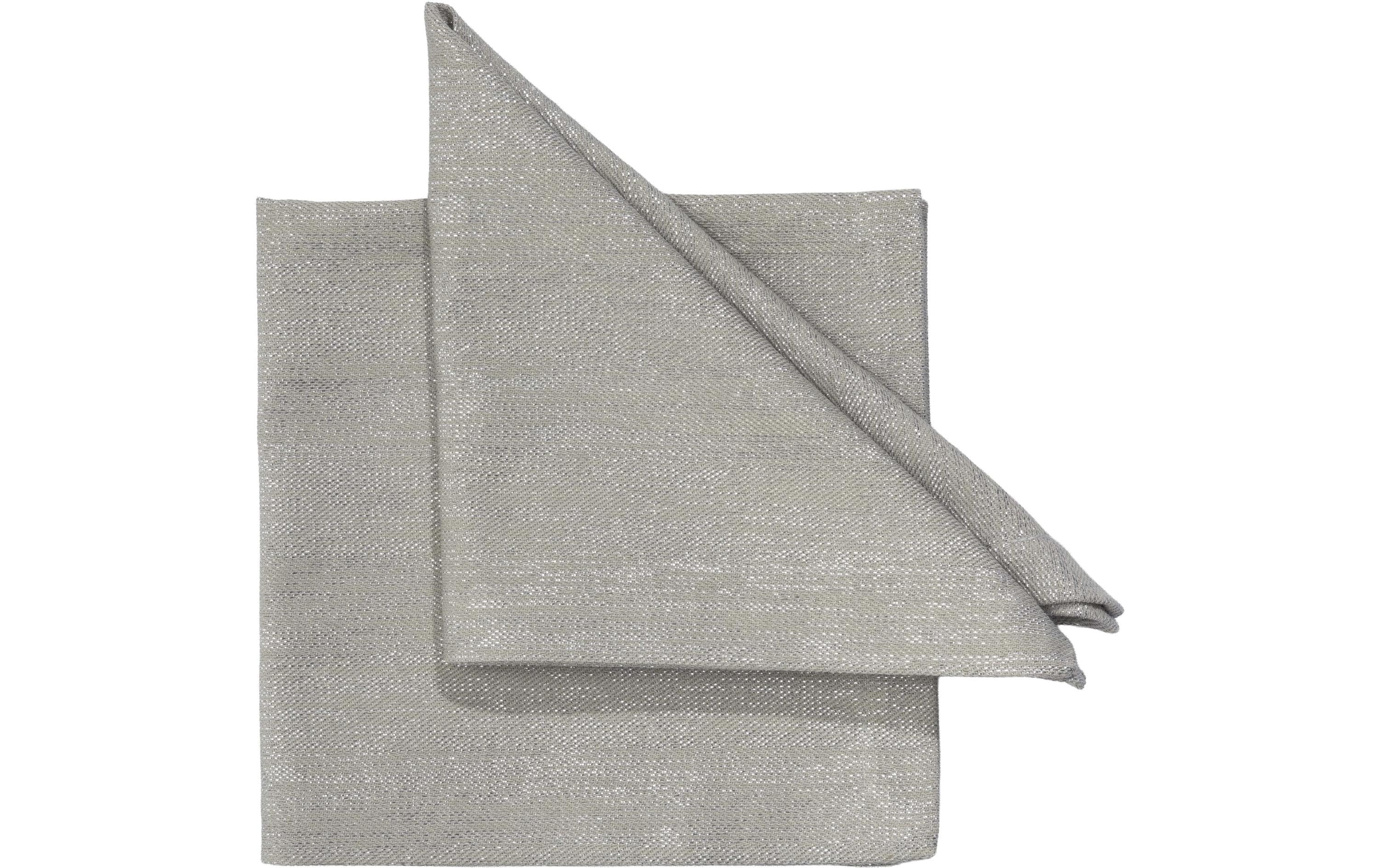 PICHLER Stoffserviette ERIC Beton – 40 × 40 cm, Baumwolle/Leinen/Polyester/Viskose – 6er-Set