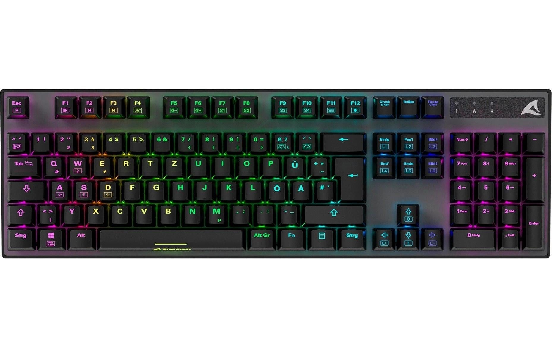 Sharkoon Skiller Mech SGK20 – Gaming-Tastatur – Mechanisch – Kabelgebunden – USB-A – QWERTZ (DE) – RGB