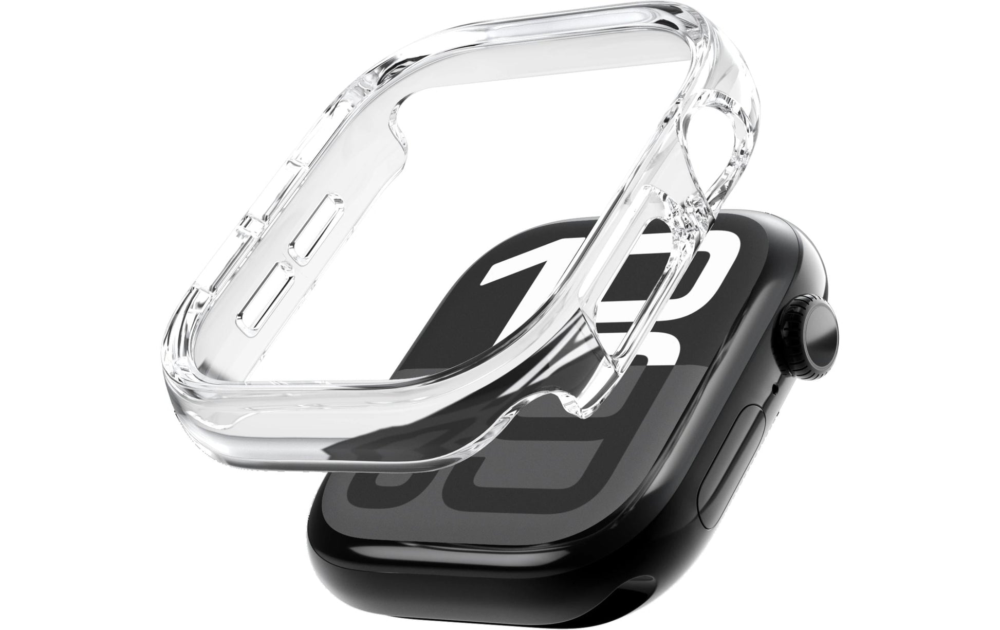 Vonmählen Bumper Case – Edelstahl, Transparent, für Apple Watch Series 11 46 mm