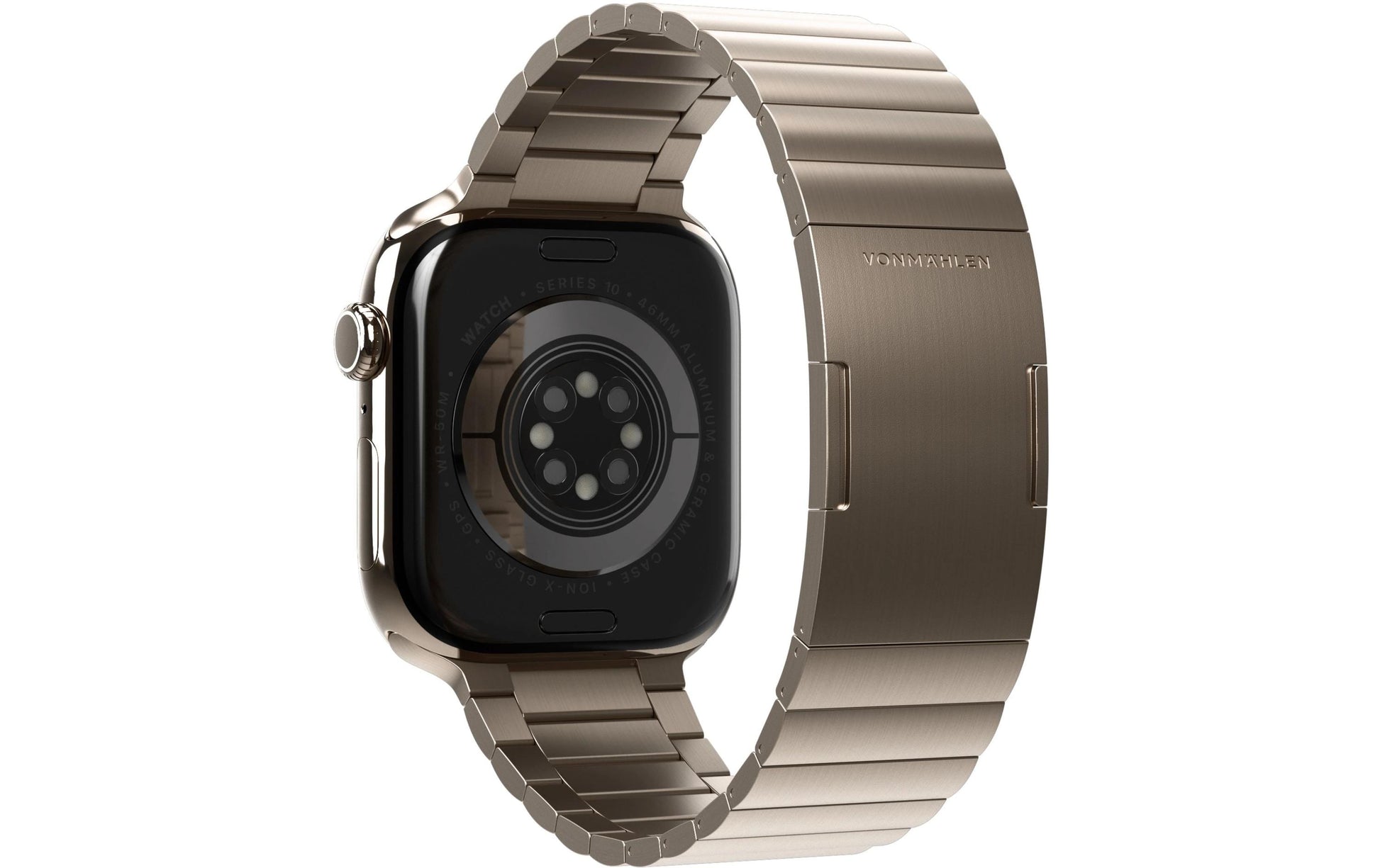 Vonmählen Link BraceletPro – Armband – für Smartwatches (44/45/46/49 mm), Sunset Gold, One Size, Edelstahl