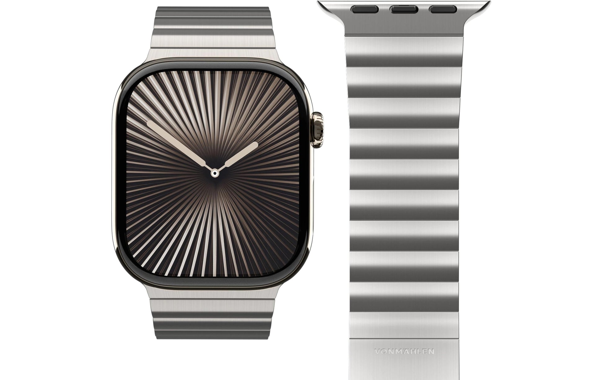 Vonmählen Link Bracelet Pro OS – Armband – für Apple Watch 40 mm, 41 mm, 42 mm, Desert Sand, Edelstahl