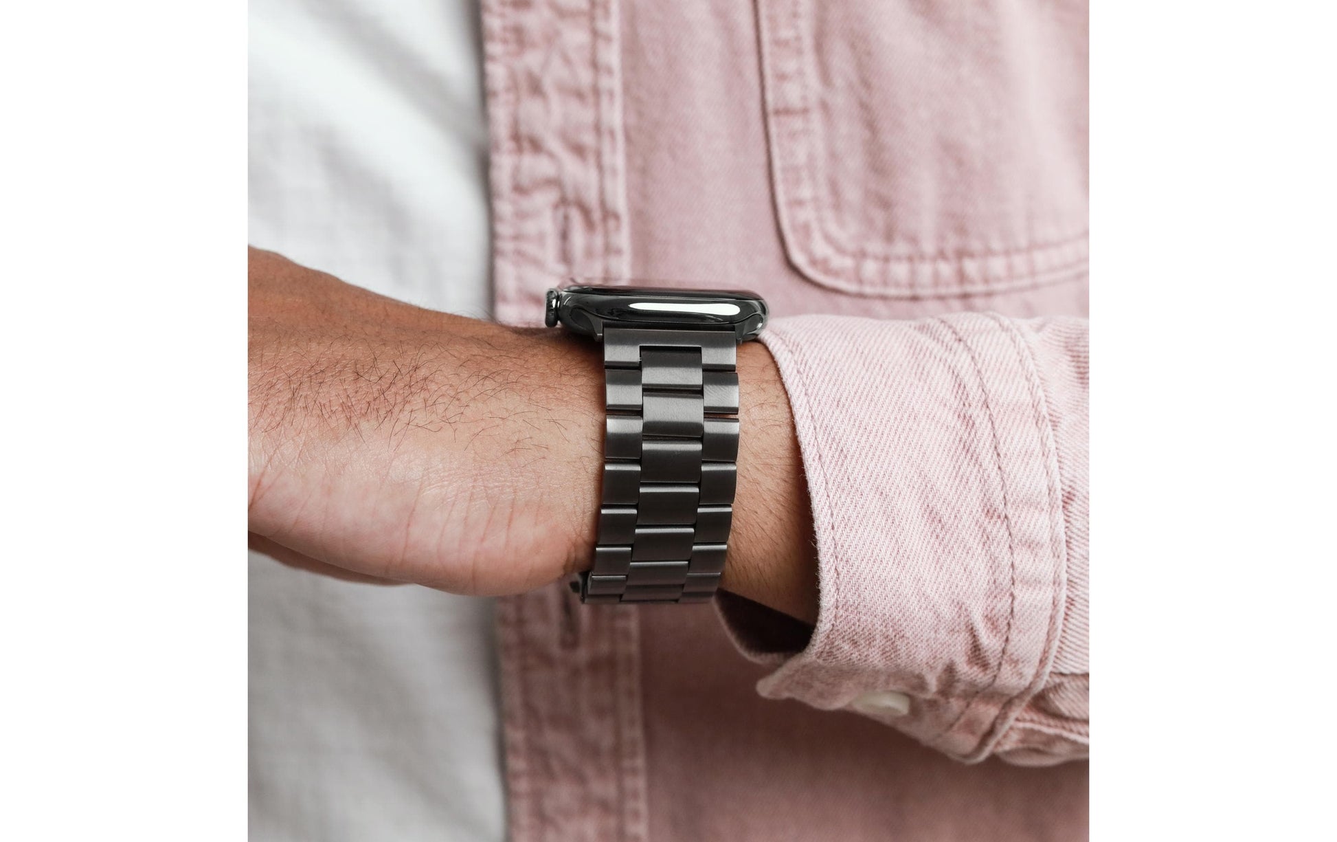 Vonmählen Link Bracelet2 – Armband – für Apple Watch (40/41/42 mm), Dunkelgrau, Einheitsgrösse, Edelstahl