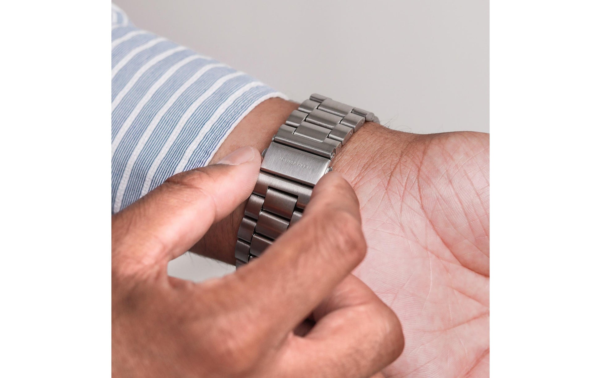 Vonmählen Link Bracelet2 – Armband – für Apple Watch (diverse Grössen) – Silber, Einheitsgrösse, Edelstahl