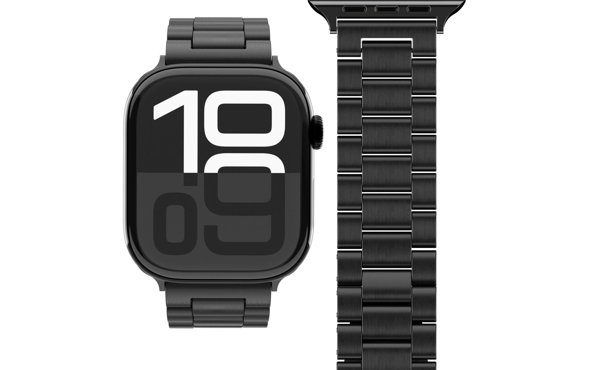 Vonmählen Link Bracelet2 – Armband – für Apple Watch (40, 41, 42 mm), Schwarz, One Size, Edelstahl