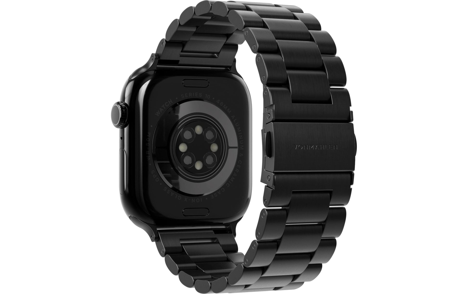 Vonmählen Link Bracelet2 – Armband – für Apple Watch (40, 41, 42 mm), Schwarz, One Size, Edelstahl