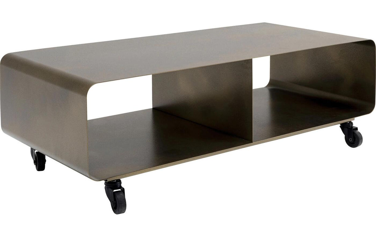 KARE Lounge TV-Möbel M – 90 × 42 × 30 cm, rechteckig – Stahl – braun