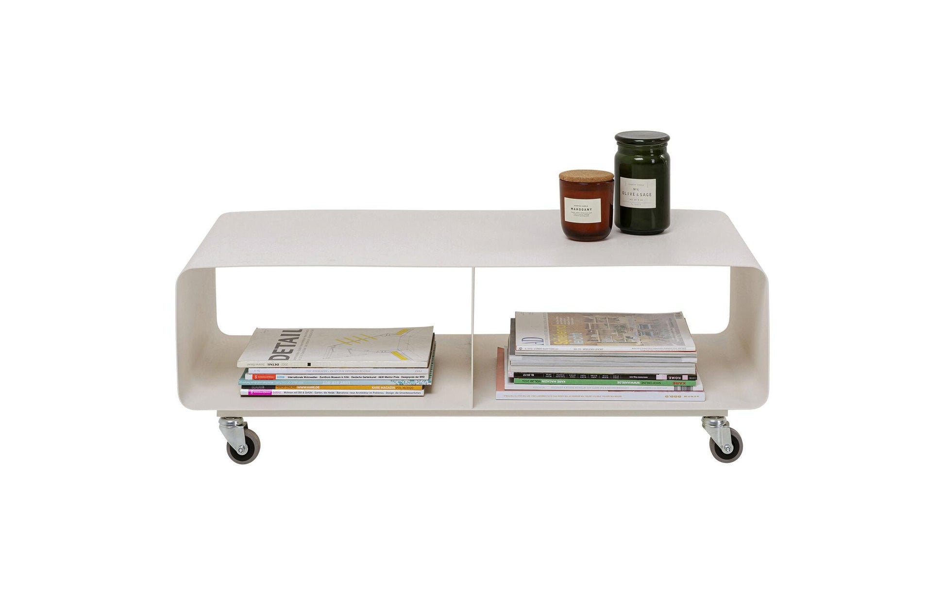 KARE Lounge TV-Möbel M – 90 × 42 × 30 cm – Stahl – Beige