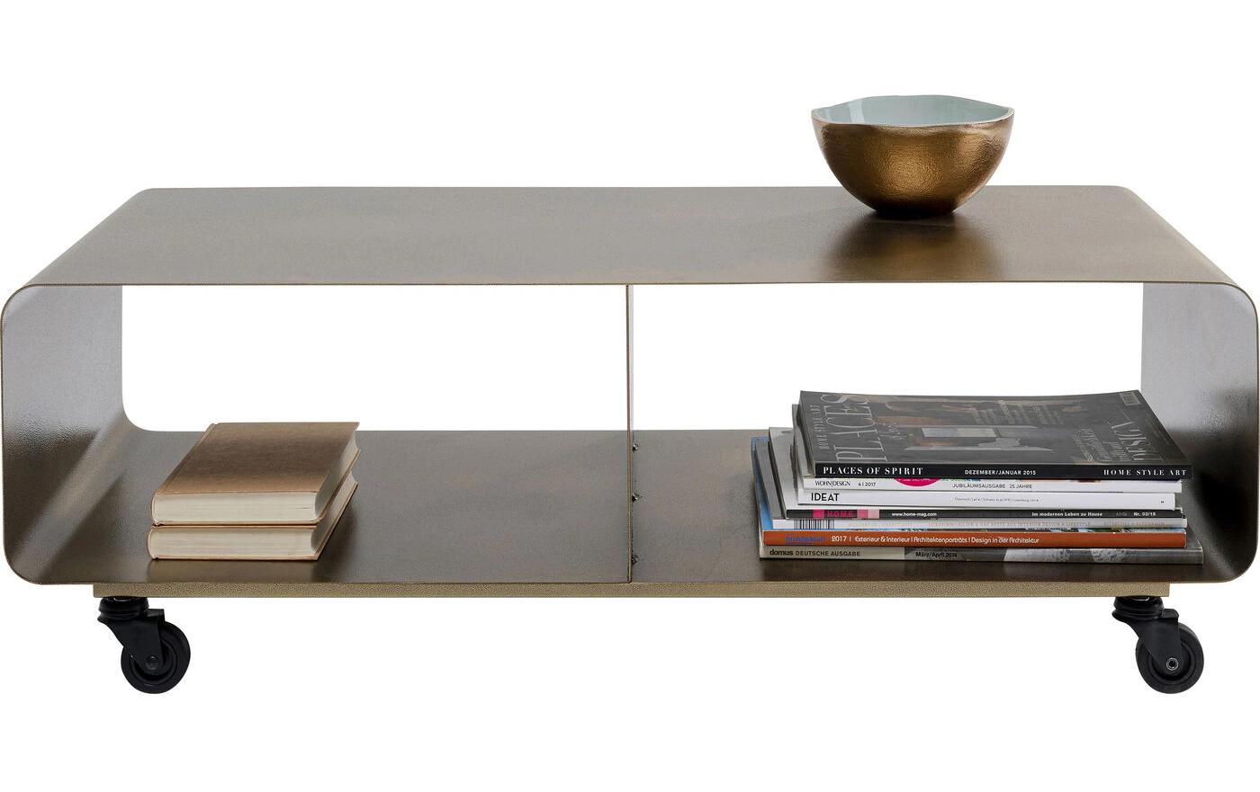 KARE Lounge TV-Möbel M – 90 × 42 × 30 cm, rechteckig – Stahl – braun